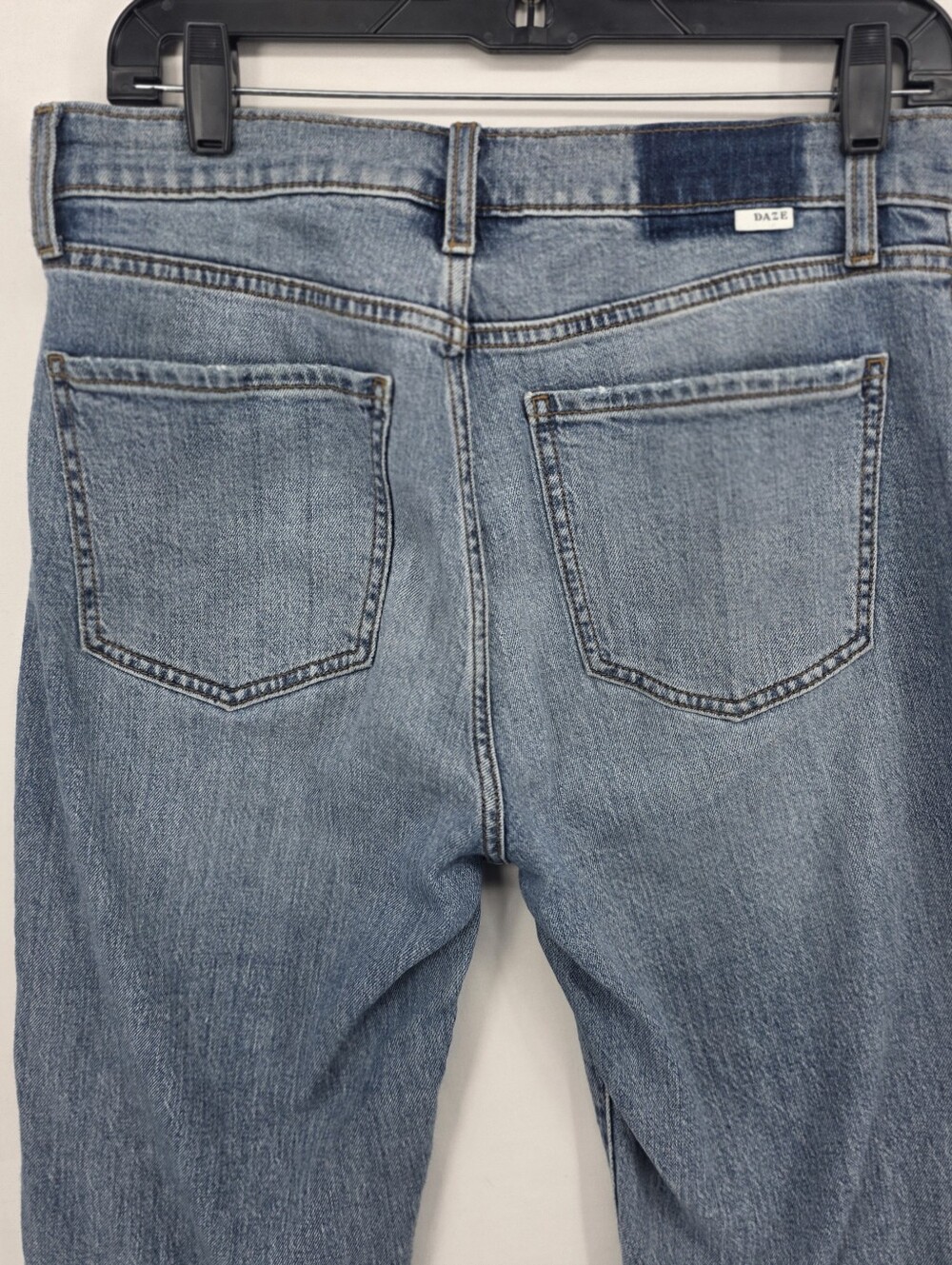 DAZE x Anthropologie High Rise Tough Love Organic Cotton Crop Raw Hem Jeans 28 - Picture 9 of 16